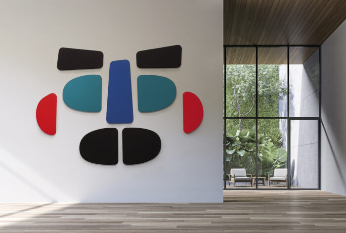 Empty room with blank white wall and green wall garden backgroun